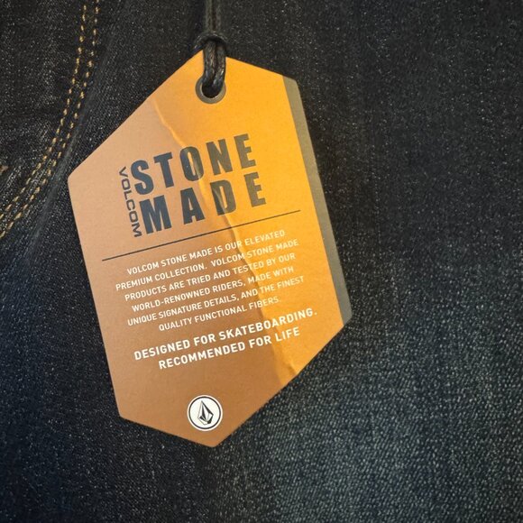 Volcom Vorta Slim Straight Jeans Dark Navy size 32x32 - Picture 4 of 6